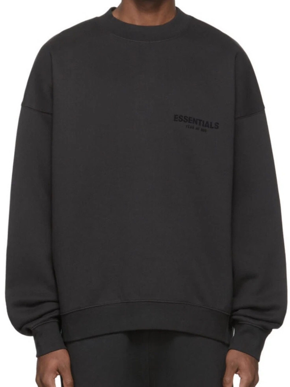 Essentials of god Men's Charcoal Gray Crewneck Sweatshirt